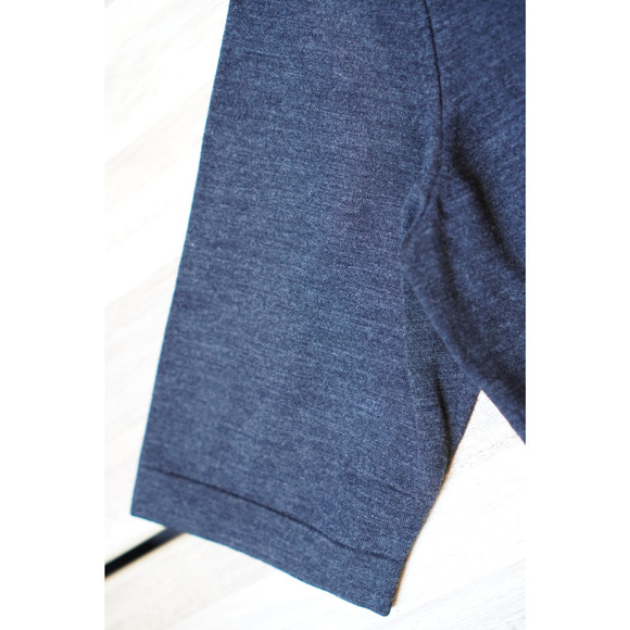 Wolford Knit Round Neck Knit Tee Top Virgin Wool Heathered Black Size Small - Picture 4 of 7